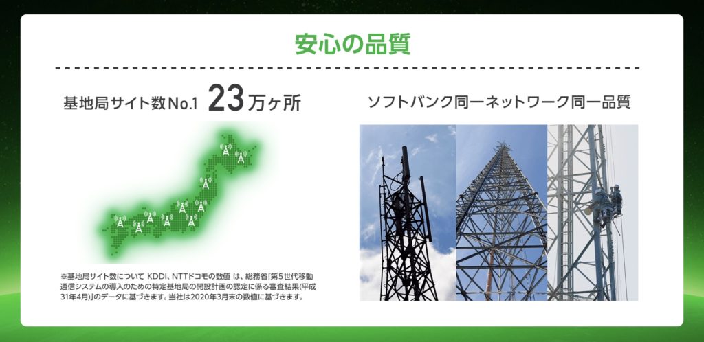 Softbank on lineネットワーク品質