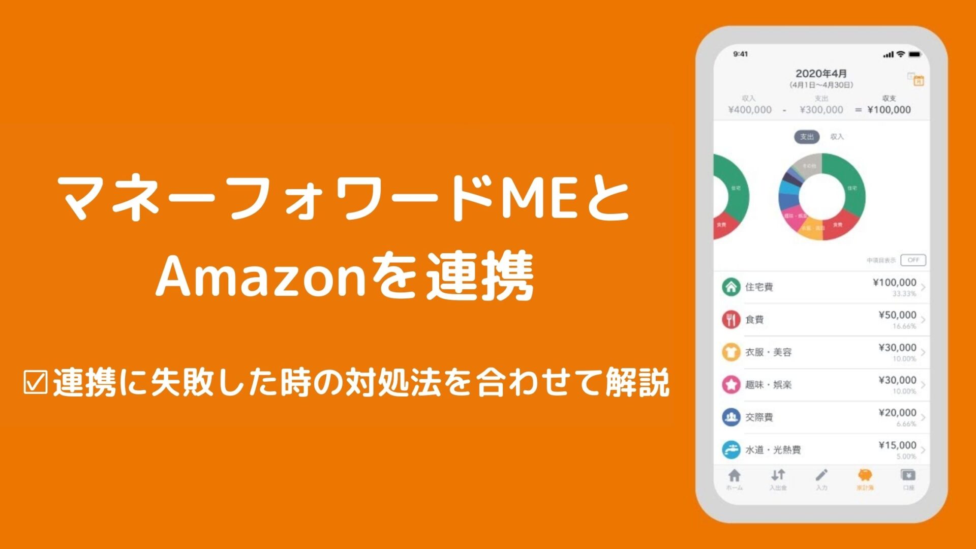 家計簿アプリマネーフォワードmeとamazonが連携できなかったけど解決した件 楽マニ